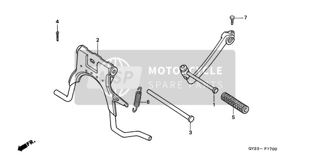 Honda SA75 1993 Ständer für ein 1993 Honda SA75